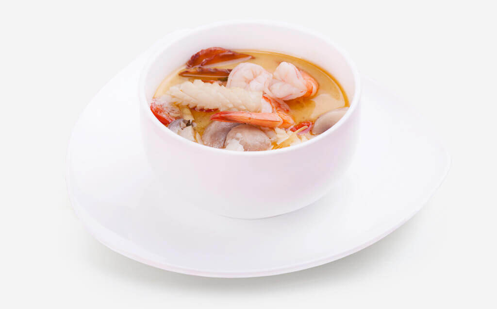 Hot soup "Tom Yam" in Almaty | Thai Restaurant PattayaFood.kz